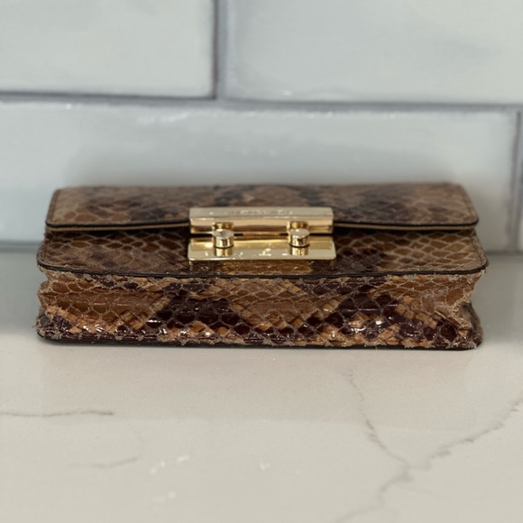 Michael Kors - Snakeskin style Leather - Mini Crossbody Handbag - Picture 8 of 9